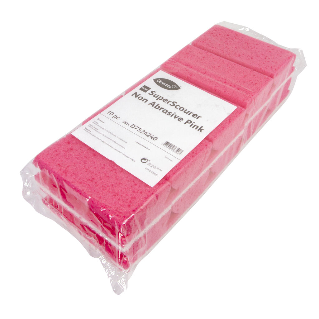 TASKI SuperScourer Non Abrasive 10pz - Bianco /-a - Pad in spugna con pad antigraffio per una pulizia delicata, anche per superfici sensibili